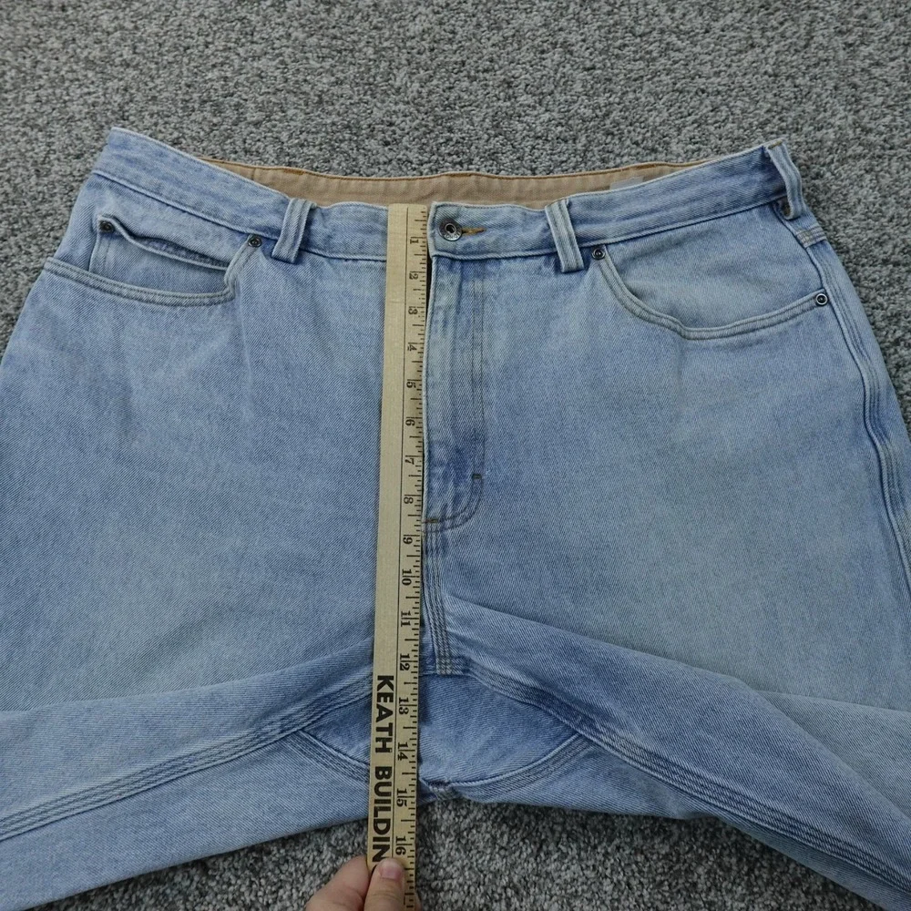 Duluth Trading Jeans Mens 40X30 Light Blue Denim Pants Straight Leg Outdoor Work